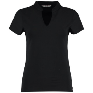 Kustom Kit KK770 Women's Corporate Short Sleeve Top V-neck Mandarin Collar